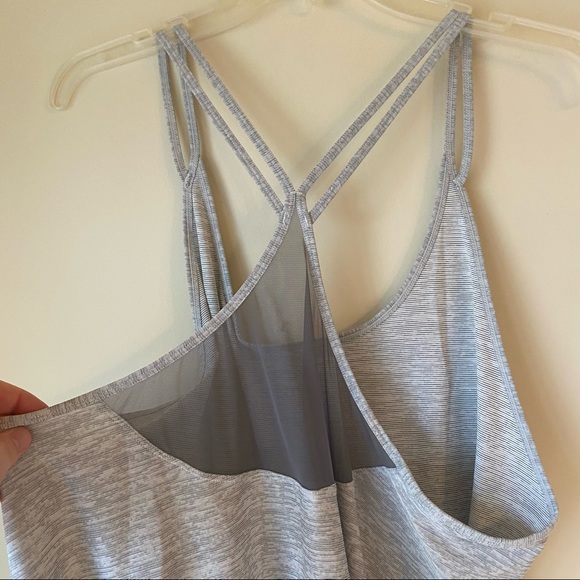 Senita Trail Run Strappy Racerback Tank Top Heathered Gray Extra Large - Picture 3 of 6